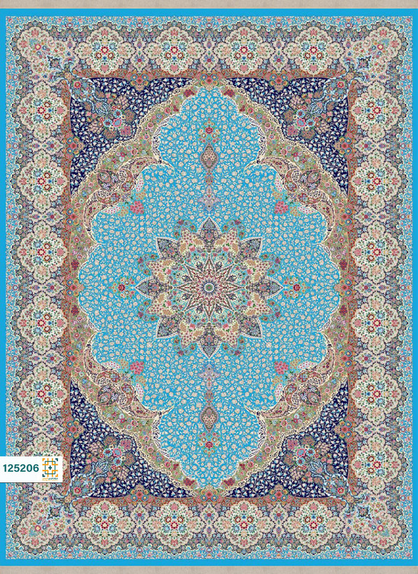 فرش ابریشم دستباف گونه دربار کد 125208