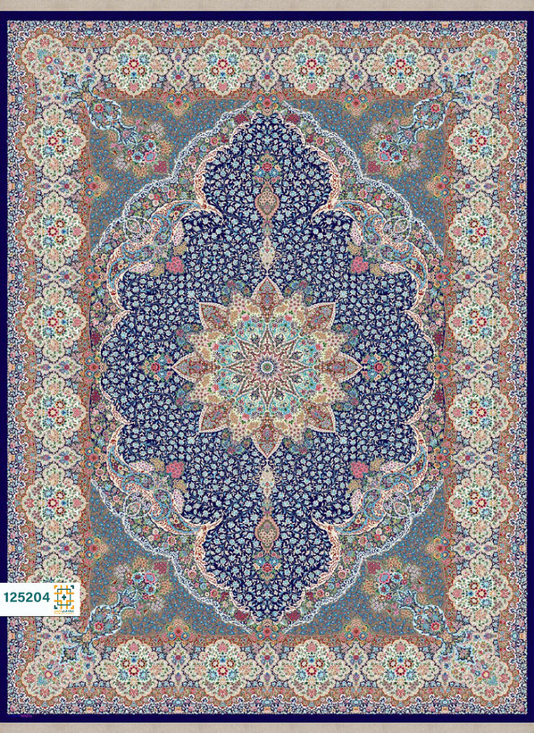 فرش ابریشم دستباف گونه دربار کد 125202
