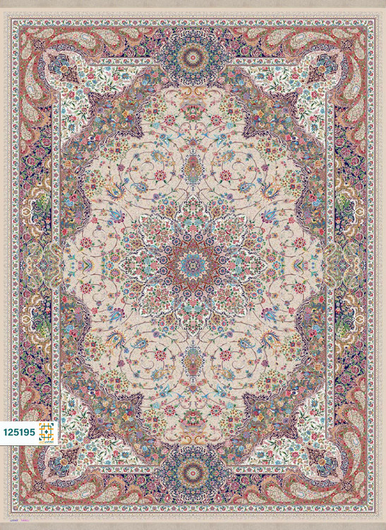 فرش ابریشم دستباف گونه دربار کد 125195