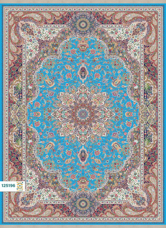 فرش ابریشم دستباف گونه دربار کد 125195