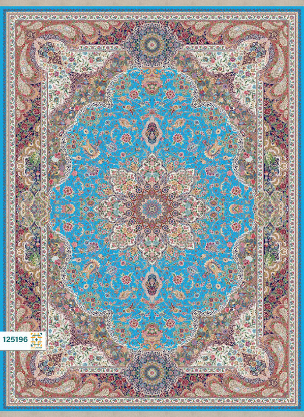 فرش ابریشم دستباف گونه دربار کد 125195