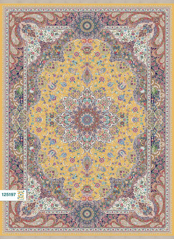 فرش ابریشم دستباف گونه دربار کد 125195