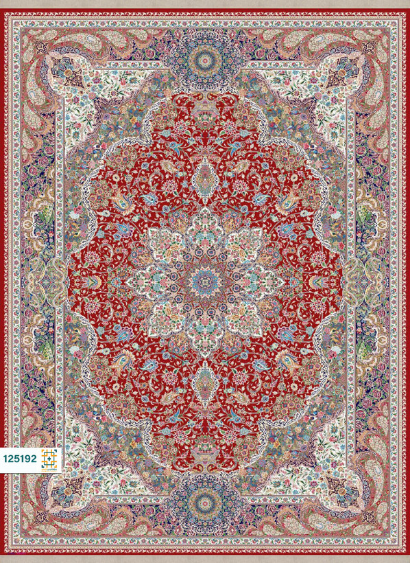 فرش ابریشم دستباف گونه دربار کد 125192