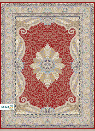 فرش ابریشم دستباف گونه دربار کد 125322