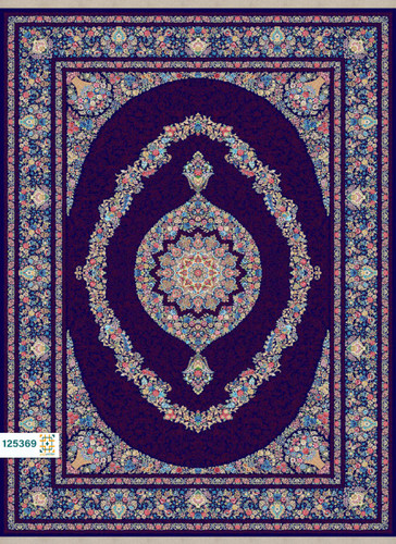 فرش ابریشم دستباف گونه دربار کد 125360