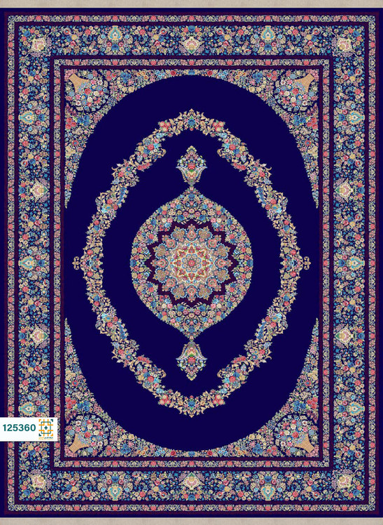 فرش ابریشم دستباف گونه دربار کد 125360