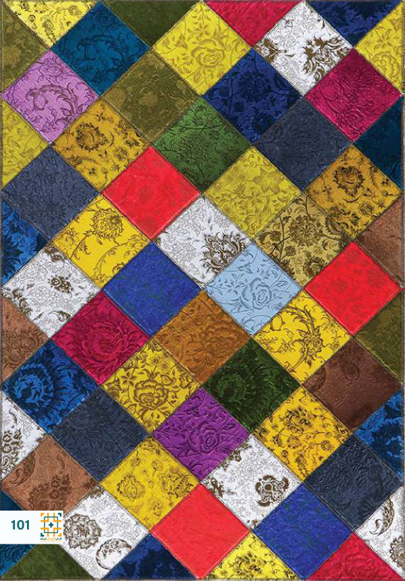 فرش چهل تکه 1200 شانه آبرنگی کد 101