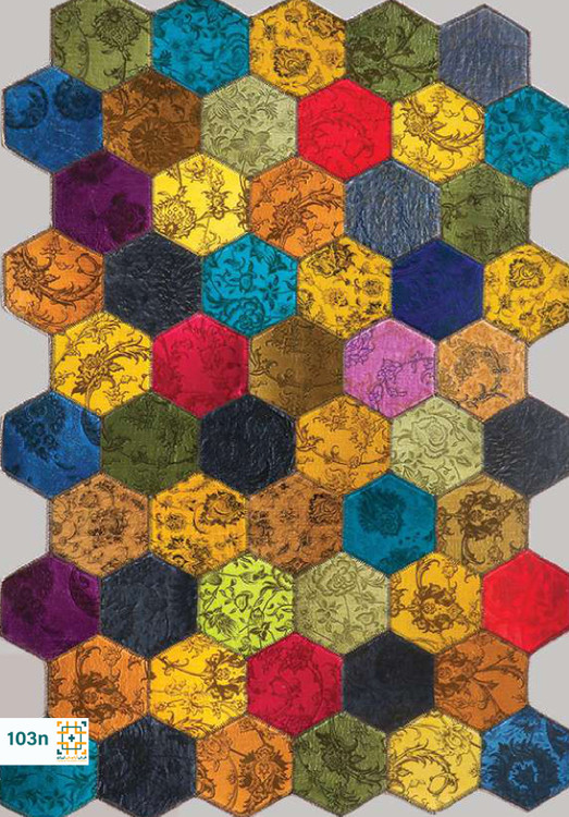 فرش چهل تکه 1200 شانه آبرنگی کد 103