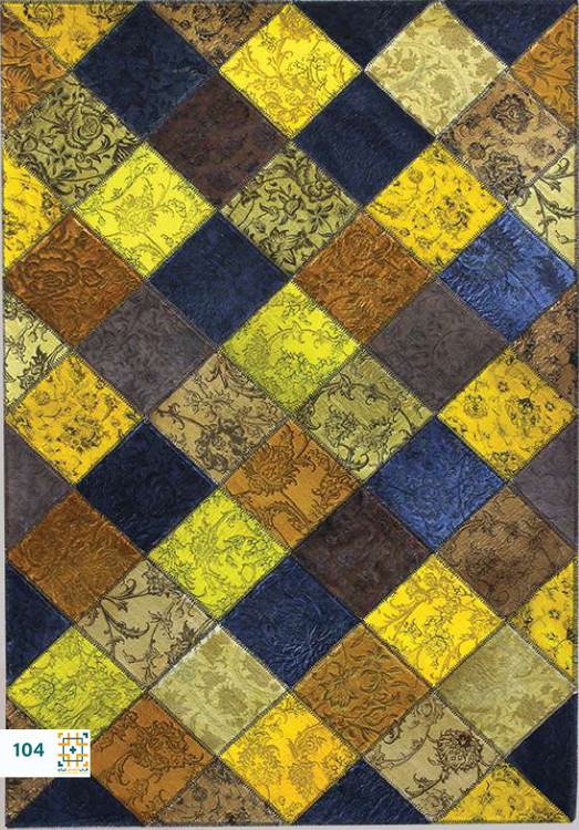 فرش چهل تکه 1200 شانه آبرنگی کد 104