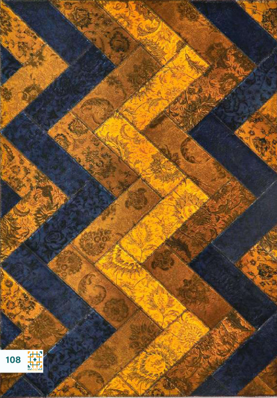 فرش چهل تکه 1200 شانه آبریکی کد 108