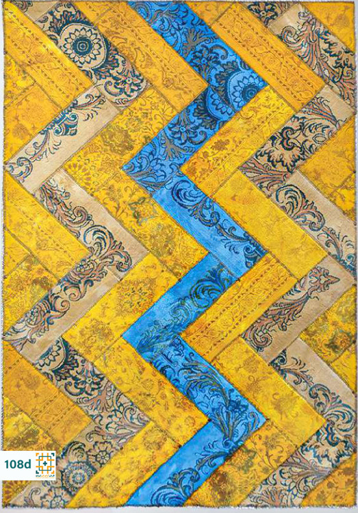 فرش چهل تکه 1200 شانه آبریکی کد 108