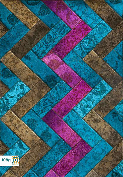 فرش چهل تکه 1200 شانه آبریکی کد 108