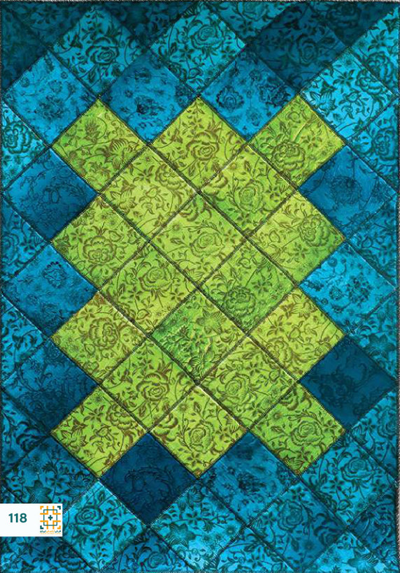 فرش چهل تکه 1200 شانه آبرنگی کد 118