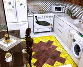 فرش چهل تکه 1200 شانه آبرنگی کد 118