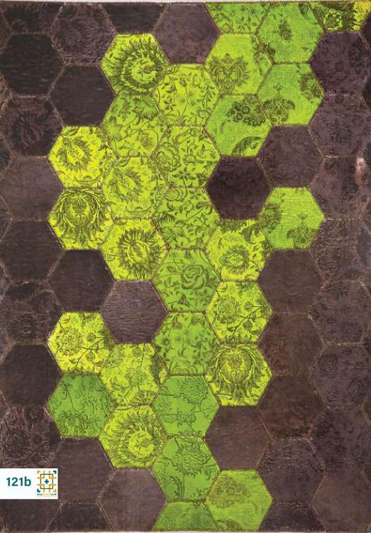 فرش چهل تکه 1200 شانه آبرنگی کد 121