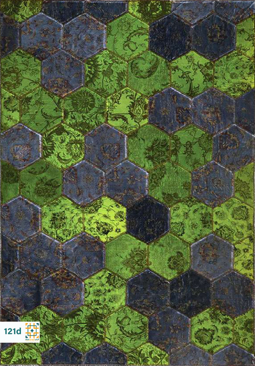 فرش چهل تکه 1200 شانه آبرنگی کد 121