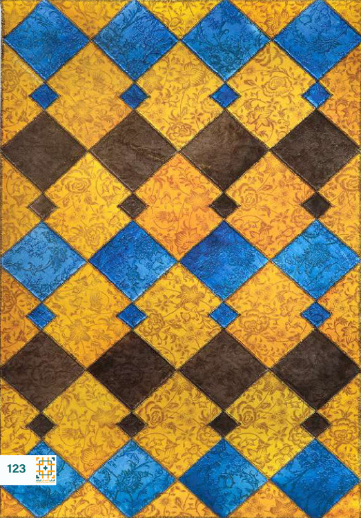 فرش چهل تکه 1200 شانه آبرنگی کد 123