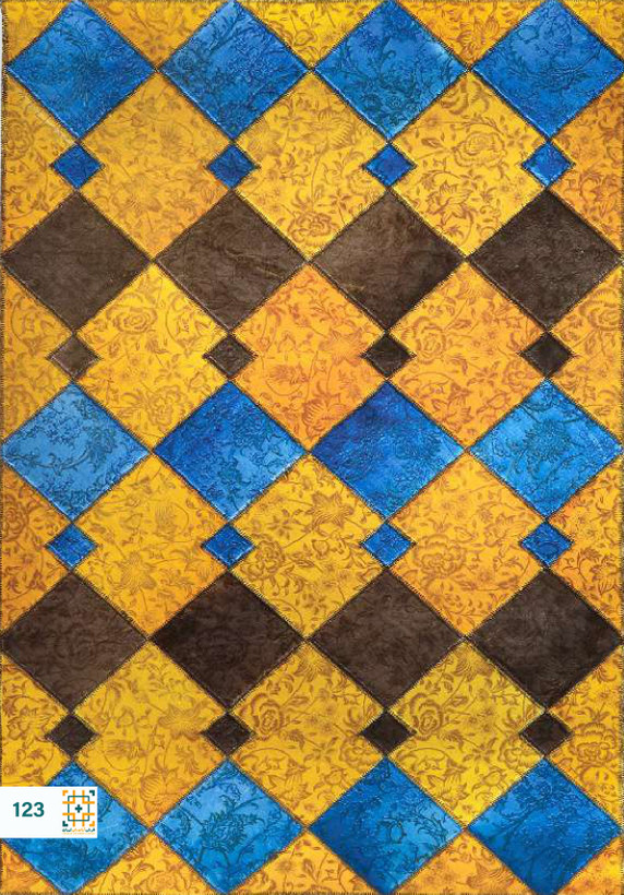 فرش چهل تکه 1200 شانه آبرنگی کد 123