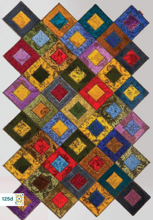 فرش چهل تکه 1200 شانه آبرنگی کد 125