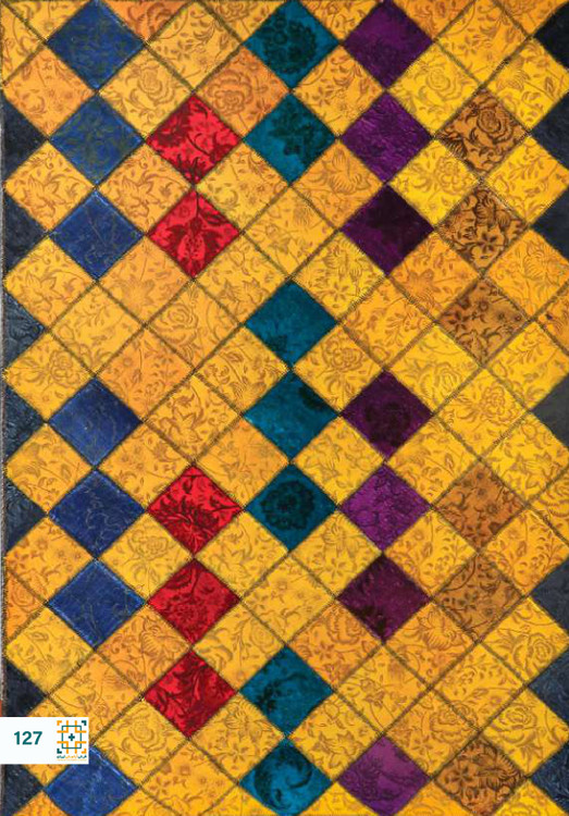 12فرش چهل تکه 1200 شانه آبرنگی کد 127