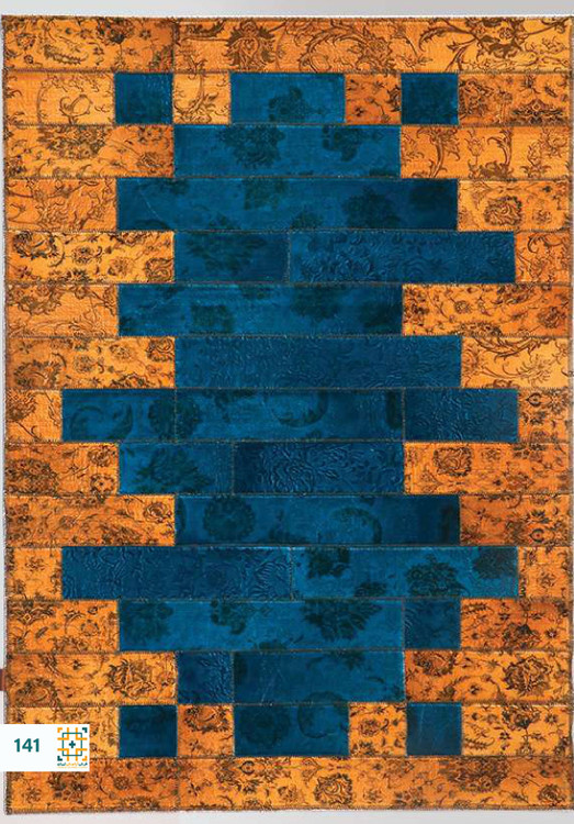 فرش چهل تکه 1200 شانه آبرنگی کد 141