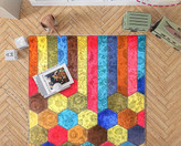 فرش چهل تکه 1200 شانه آبرنگی کد 157