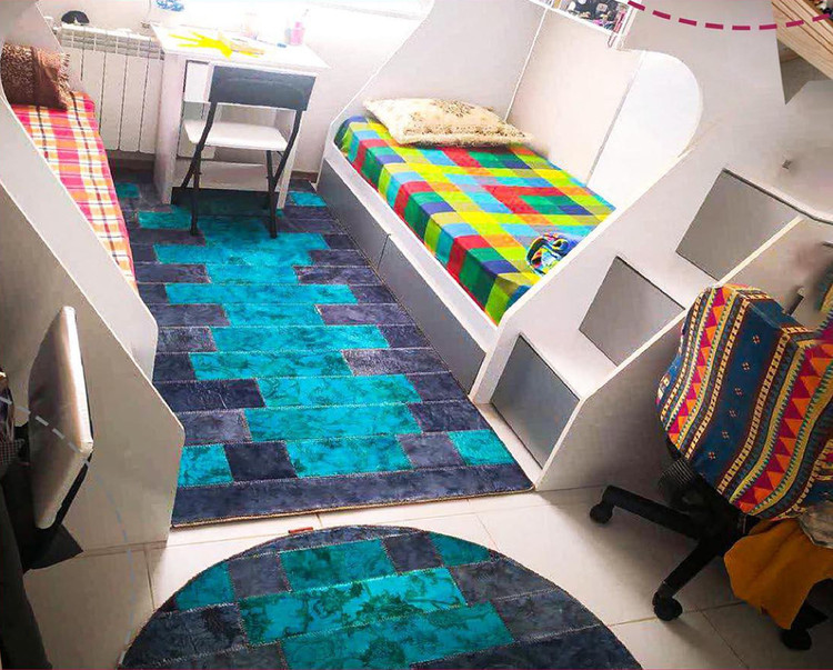 فرش چهل تکه 1200 شانه آبرنگی کد 161