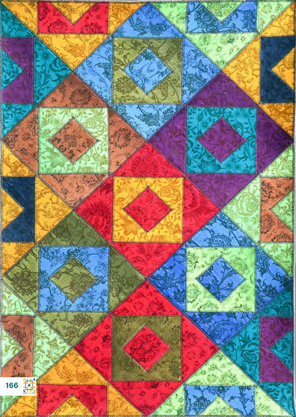 فرش چهل تکه 1200 شانه آبرنگی کد 166