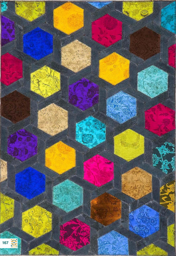 فرش چهل تکه 1200 شانه آبرنگی کد 167