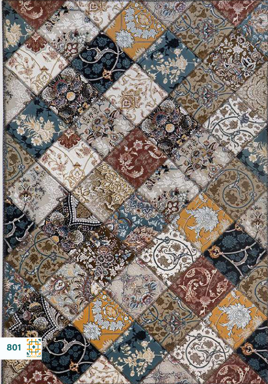 فرش چهل تکه 1200 شانه آوا کد 801