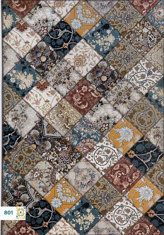 فرش چهل تکه 1200 شانه آوا کد 801