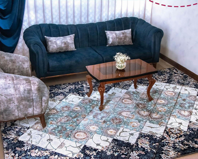 فرش چهل تکه 1200 شانه آوا کد 829