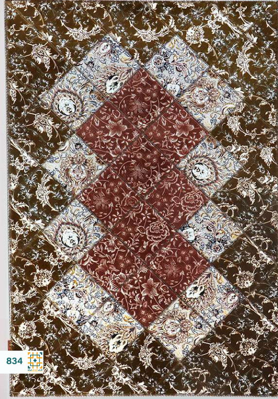 فرش چهل تکه 1200 شانه آوا کد 834