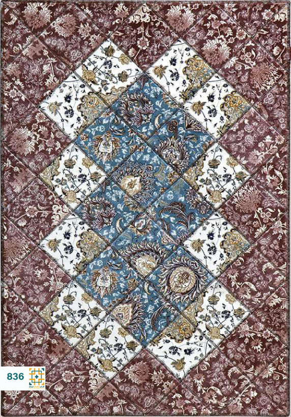 فرش چهل تکه 1200 شانه آوا کد 836