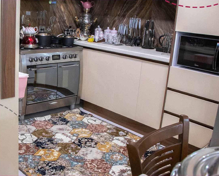 فرش چهل تکه 1200 شانه آوا کد 855