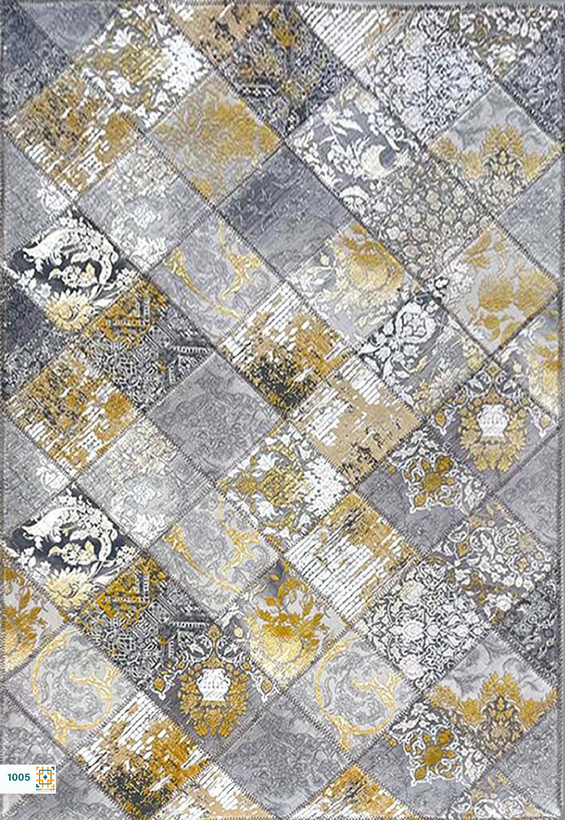 فرش چهل تکه 1200 شانه کاج کد 1005