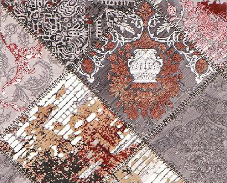 فرش چهل تکه 1200 شانه کاج کد 1006