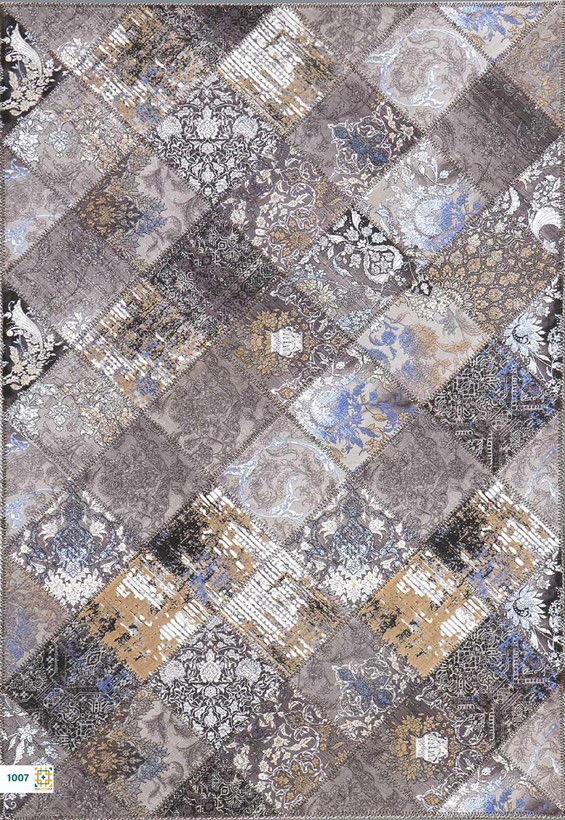 فرش چهل تکه 1200 شانه کاج کد 1007