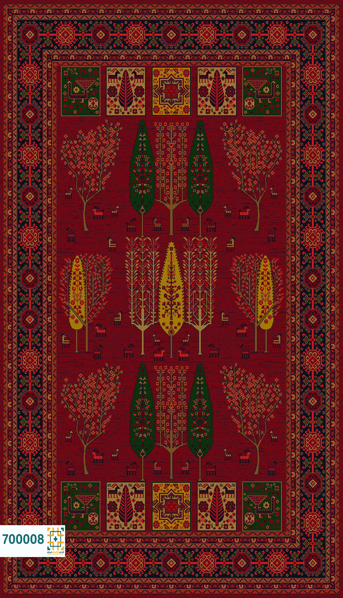 فرش 700 شانه شمس کد 700008