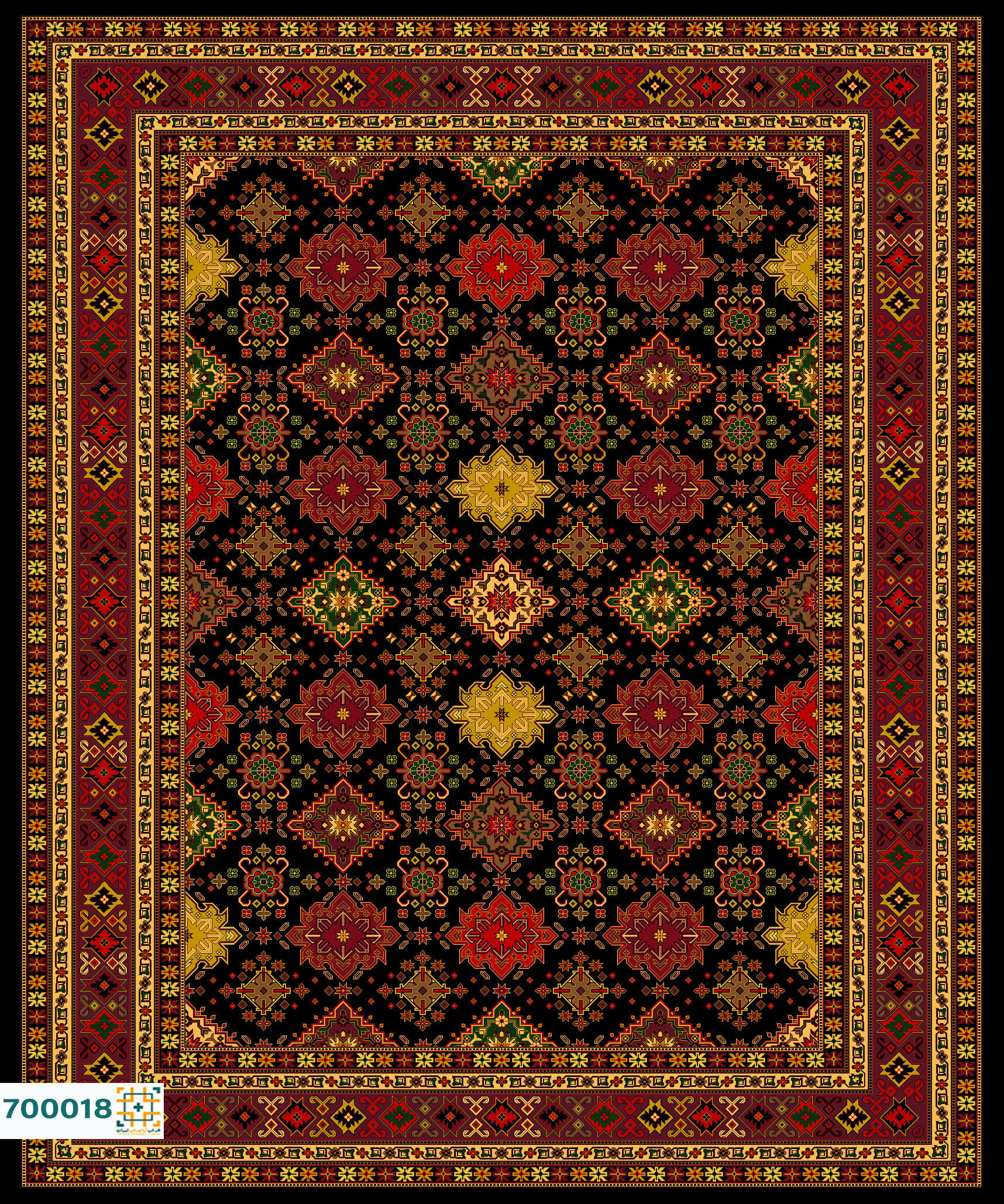 فرش 700 شانه شمس کد 700018